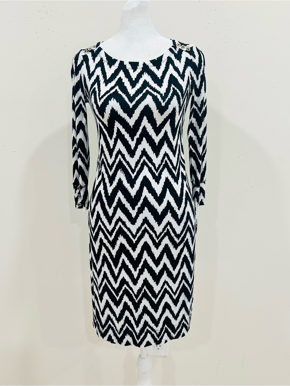 Lilly Pulitzer Sophie UPF 50 Onyx Get Your Chev On Solsafe Jersey Dress XXS
